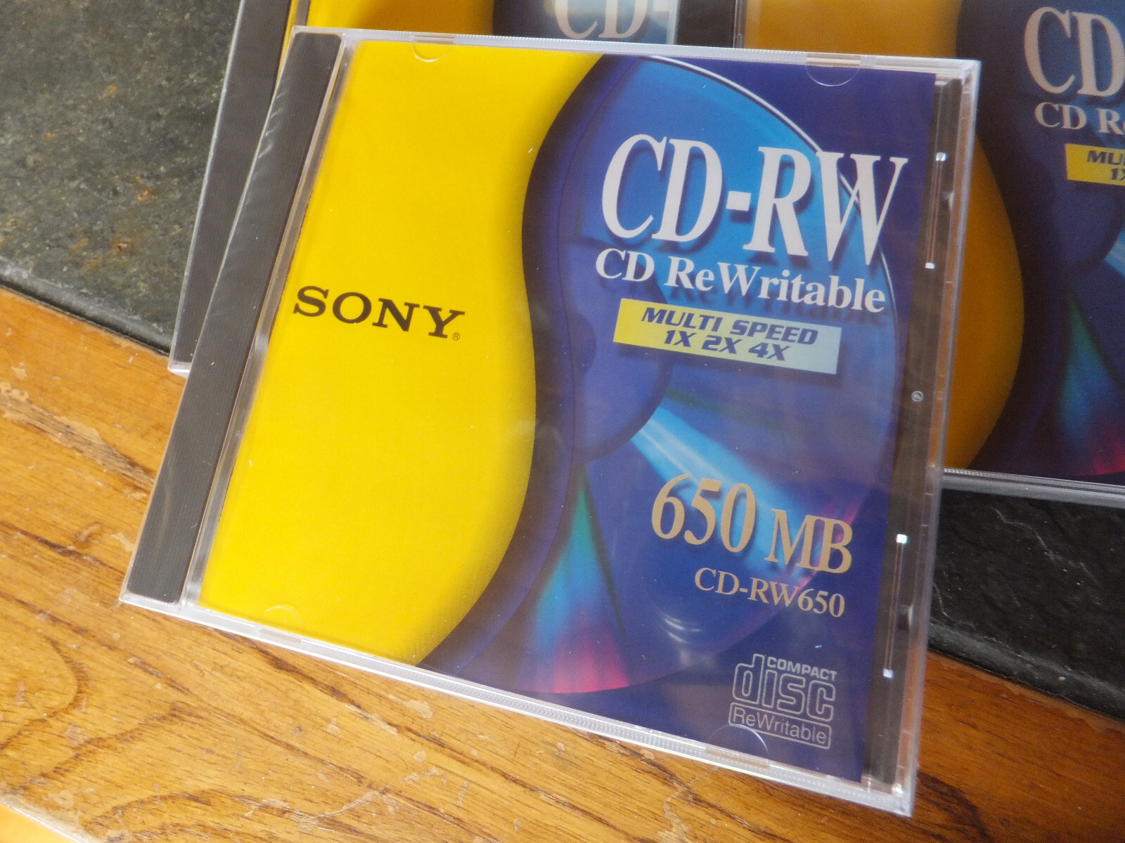 Three New Sony Blank CD-RW CD Re-Writable 1x 2x 4x, 650MB, CD-RW650 | eBay
