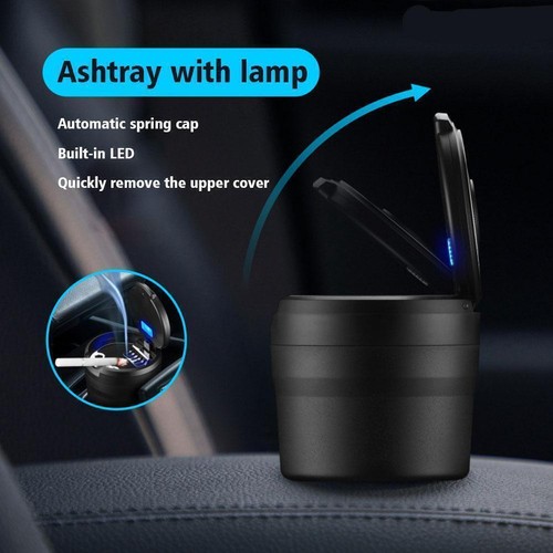 Auto Car Ashtray Cigarette Cup Ash Holder LED Lid Self Extinguishing Ash Tray - Picture 5 of 17