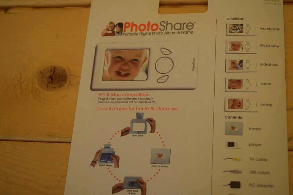 Photoco PhotoShare PL2 2.4" Digital Photo Album & Instruction Booklet Lot of 2 - Image 4 of 4