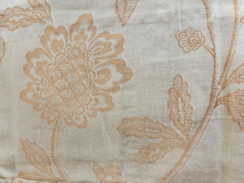 Martha Stewart Collection 2 Euro Pillow Shams Peach Floral Jacquard 100% Cotton - Picture 13 of 16