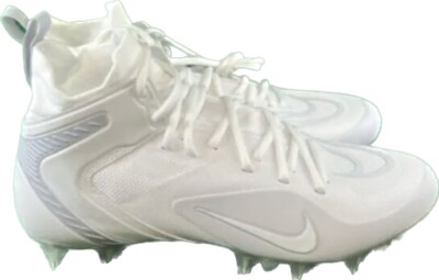 Men's Nike Alpha Huarache 8 Elite LAX White Grey Cleats CW4440-110 Size 13