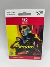 Cyberpunk 2077  Nintendo Switch 2 eShop Game Card NO VALUE OR GAME - Collector