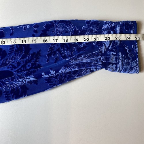 SOFT SURROUNDINGS NWT $120 Floral Velvet Shirt Top LS Sapphire Blue Size 2X - Picture 6 of 11
