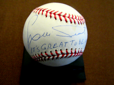 LUIS TIANT IT'S GREAT TO BE A WEINER RED SOX YANKEES SIGNED AUTO