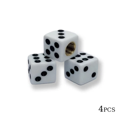 4 pcs/8pcs Plastic Clear Dice Tire Stem Valve Caps Car Wheel Air Dust Cap Cover - Picture 16 of 16