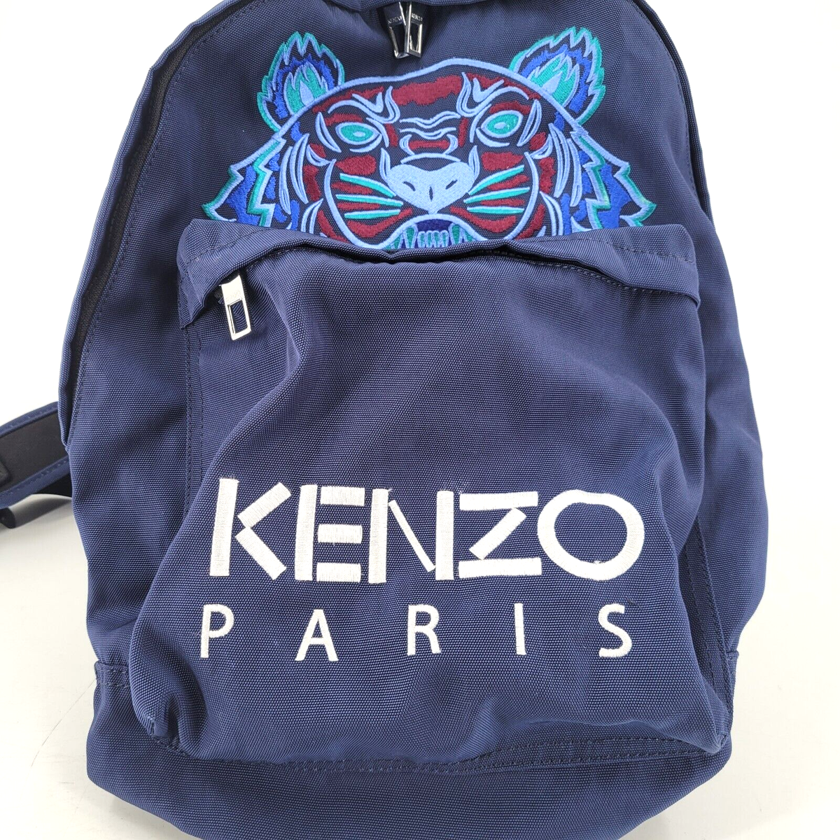 Kenzo Paris Rucksack Tiger Nylon Backpack Blue / White  display picture 2