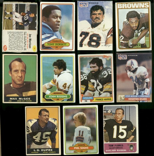 Football HOF Lot of 79 Cards Low-Grade Blanda Fears Graham - Picture 9 of 10