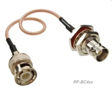 BNC Male to BNC Bulkhead Female 50-Ohm RG316 Coax Low Loss RF Cable