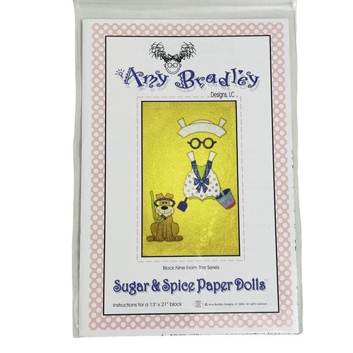 Sugar & Spice Paper Dolls Quilt Blocks by Amy Bradley Designs Lot of 9 Patterns - Picture 18 of 18
