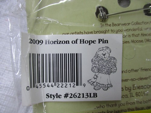 2009 "Horizon of Hope" - Bearwear Pin - Longaberger/Boyds - SIP - Picture 4 of 4