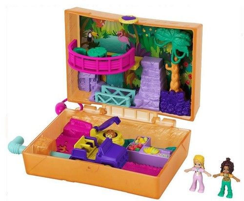 Polly Pocket Jungle Safari compatto, 2 micro bambole e accessori - Foto 2 di 2