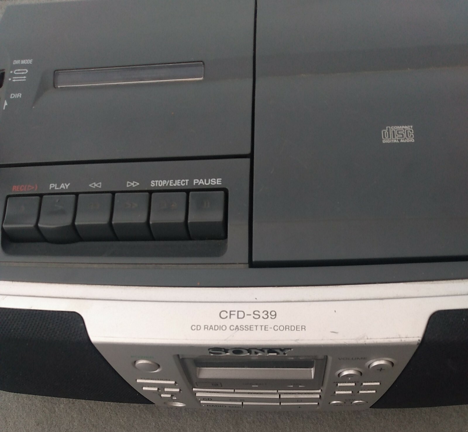 Sony Mega Bass CFDS39 CD Radio CassetteCorder Boombox Tested Great Sound eBay