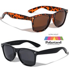 Retro Vintage Polarized Sunglasses Mens UV400 Full Frame 80s Sunglasses