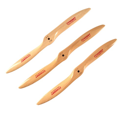 1 Stck. CW 24x10 Buchenholz 3D Propeller Gasflugzeug für RC Modellflugzeug FM - Bild 3 von 6