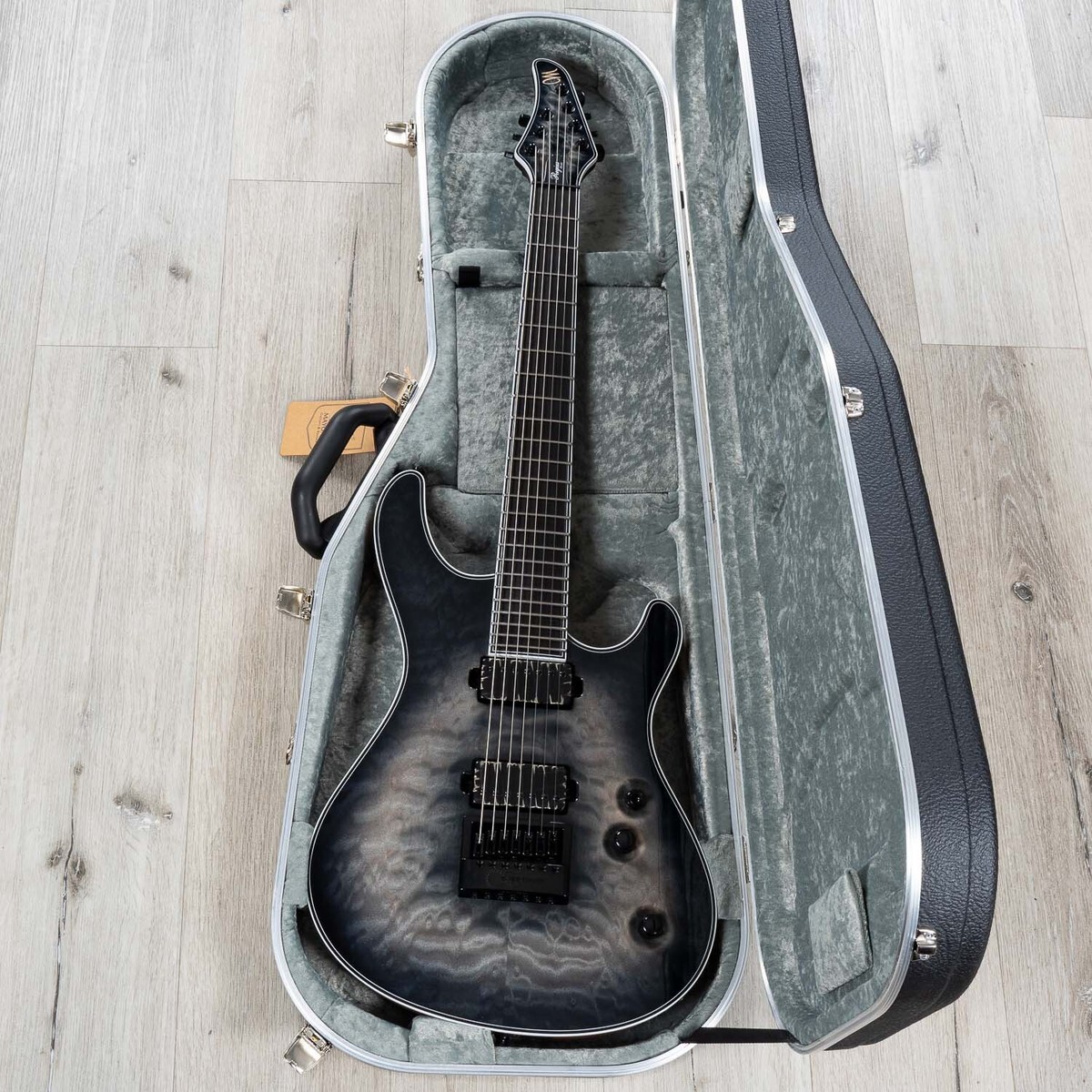 ギター MAYONES Regius7 Trans Black Mayones Regius 7 Antique Black Matte Electric Guitar | Custom