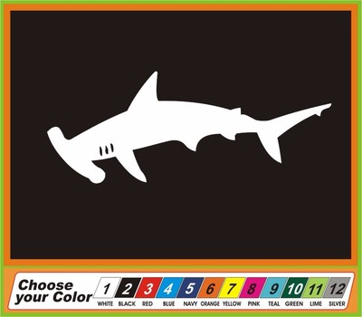 #ad 7quot; Shark Hammerhead fish tackle Vinyl Decal Sticker window Car Truck boat $2.49