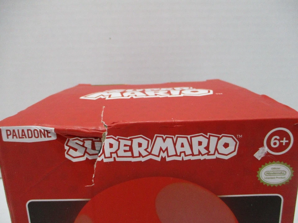 Super Mario Sapo Champiñón Luz Escritorio Nintendo Rojo LED 5X5 in Lámpara Batería Nuevo Foto 2 de 4