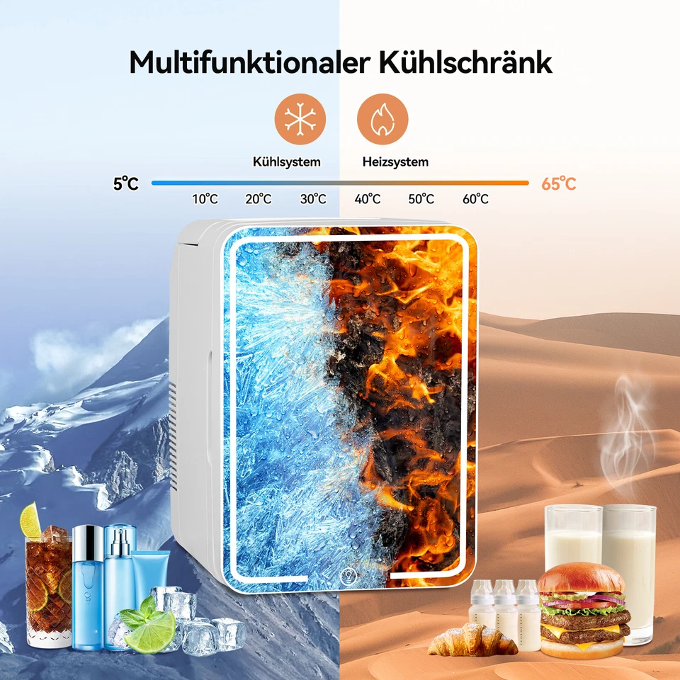 10L Mini Kühlschrank Kühlbox Warmhaltebox 12V 240V elektrisch Camping Auto Kühl - Bild 4 von 4