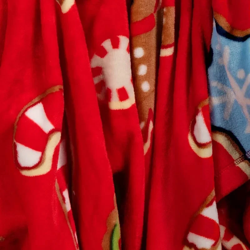 Target Wondershop Gingerbread Cookies Plush Throw Blanket Christmas Winter 2024 - Image 4 of 4
