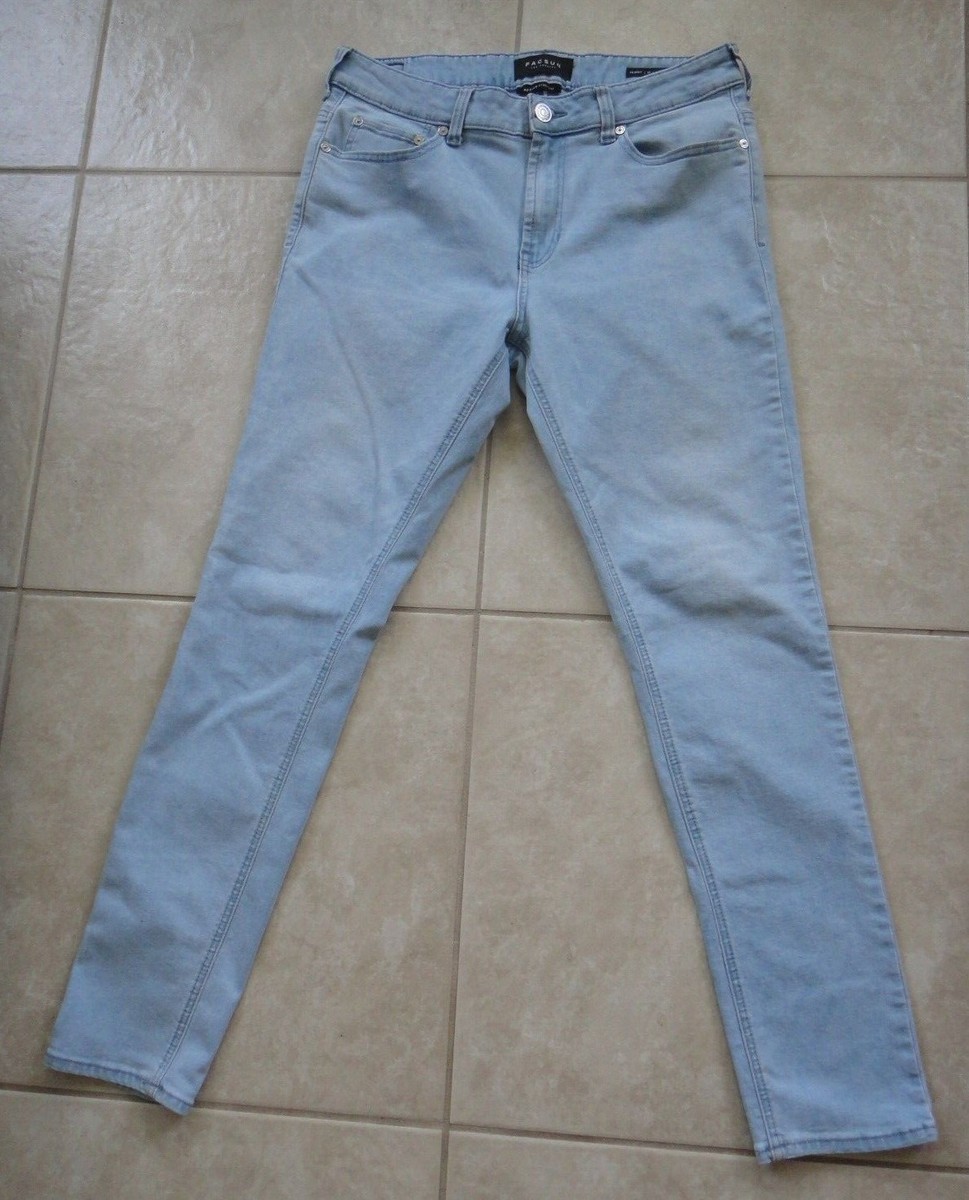 PACSUN Los Angeles Skinny Active Stretch Light Wash Blue Jeans