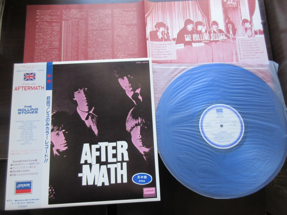 Rolling Stones Aftermath Japan Promo Blue Clear Vinyl LP w OBI