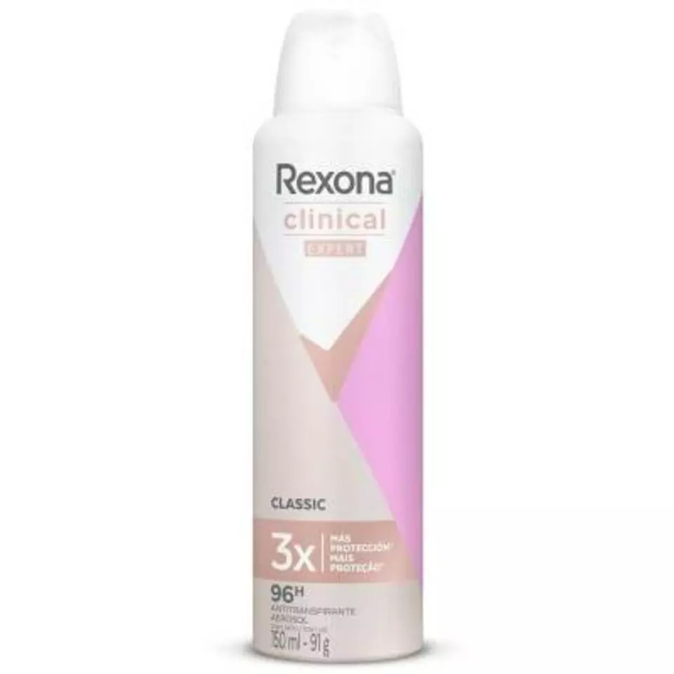 Desodorante Antitranspirante Aerosol Rexona Clinical Classic 150ml