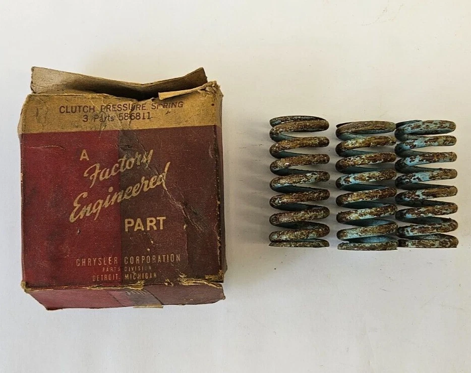 Комплект из 3 пружин муфты сцепления пластины давления 1936-1954 Chrysler Desoto новые из старых запасов 586811 - Изображение 3 из 4