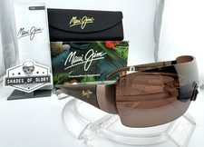 MAUI JIM HONOLULU MJ 520-23 GLOSS COPPER HCL BRONZE POLARIZED SHIELD SUNGLASSES
