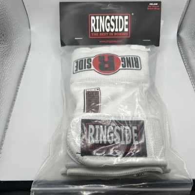 Ringside Quick Wrap Gel Shock MMA Boxing Hand Wraps, Small White T1
