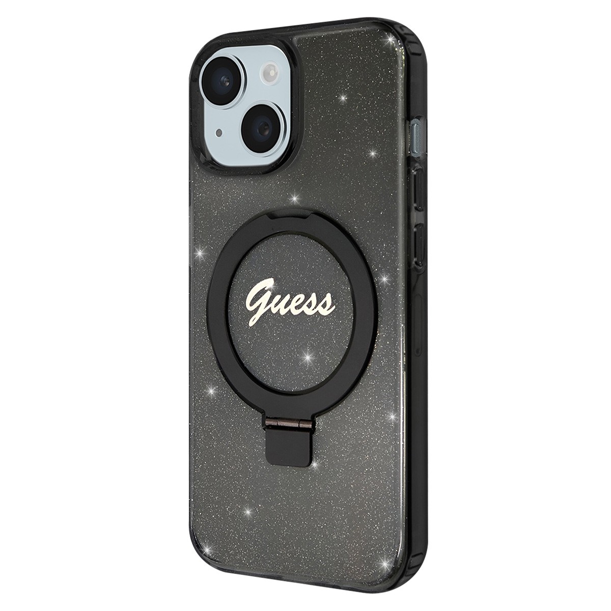 Coque Guess iPhone 15 idéale pour regarder vos vidéos en voyage