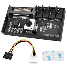 12V 4 Pin PWM Fan Speed Controller, PC Fan Hub Powered by SATA , Maximum Output