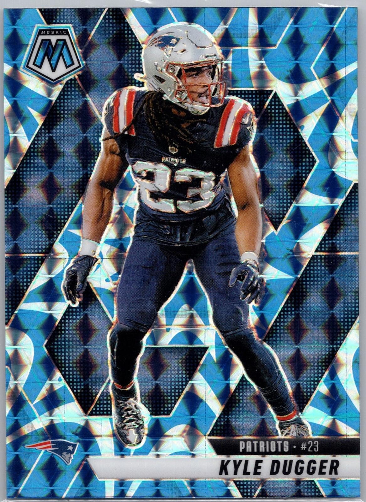 2025 Panini Mosaic #49 Kyle Dugger Mosaic Reactive Blue