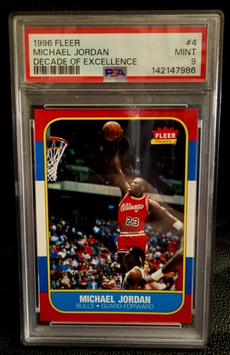 1996-97 Fleer Michael Jordan Decade of Excellence #4 Bulls PSA 9
