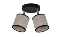 Deckenstrahler Schwenkbar Stoff Schwarz Beige Wohnlich E14 30 Cm Spot Wohnzimmer
