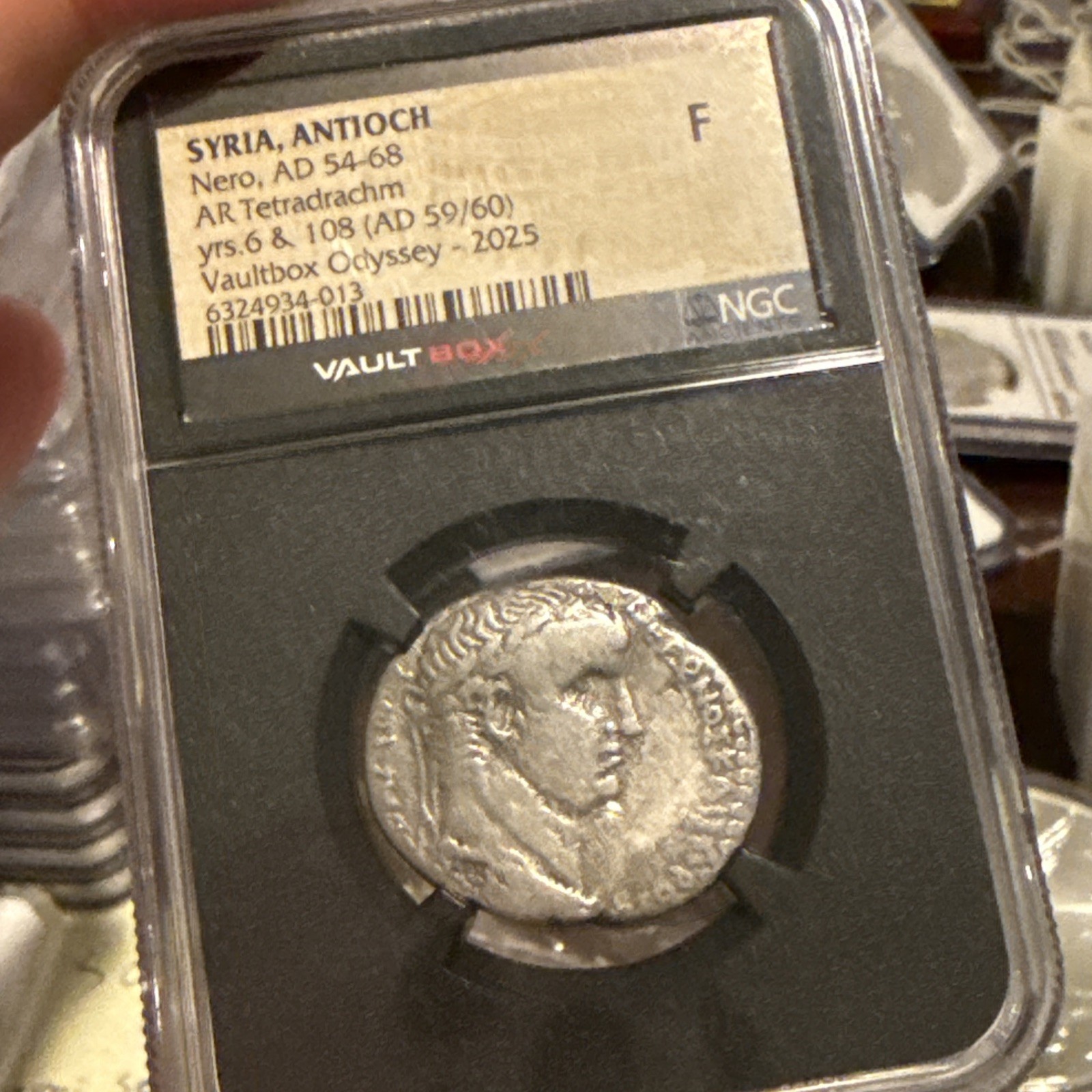 AD 54-68 Roman Provincial Syria Antioch AD 59/60 AR Tetradrachm Nero NGC Ancient