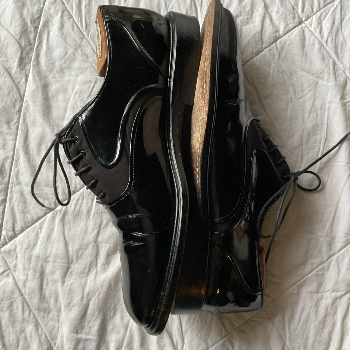 Mezlan Made in Spain Patent Opera Tuxedo Oxford Shoes in Black Size 11 1/2 Mezlan Opera Tuxedo Dress Shoes Oxfords Mens Size 10 Black  main image 3