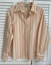 EDDIE BAUER WRINKLE RESISTANT BUTTON UP SHIRT 100 COTTON STRIPED Size L NWOT