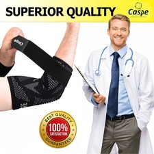 Caspe 2-Pack Elbow Sleeve Brace Wrap Adjustable Support Arm Arthritis Tendonitis
