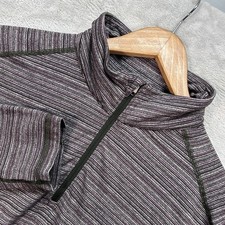 Lululemon 1/4 Zip Pullover Men's Large Stretch Sweater Maroon/Gray Gym Workout.