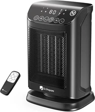 1500W Small Space Heater for Indoor Use, Portable PTC Ceramic Electric Heater wi