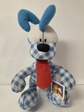 Odie Garfield Plush Blue Checkered Dog - New