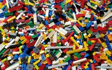 LEGO Bulk Lot of 2 Pounds ONLY BUILDING BRICKS Clean Genuine 2 Lbs Grab Bag
