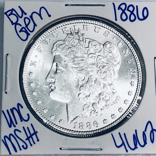 1886 BU UNCIRCULATED MORGAN SILVER DOLLAR AUTHENTIC U.S. MINT FREE SHIPPING 4662