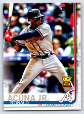 Ronald Acuna Jr. 2019 Topps Series 1 Card #1 Rookie Cup Batting Atlanta Braves. rookie card picture