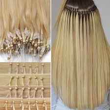 Silicone Micro Beads Ring Easy Loop Real Remy Human Hair Extensions 1g/s 0.5g