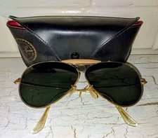 Nice Vintage B L USA Ray Ban Aviator Sunglasses W0607 Etched B L w/ Orig Case