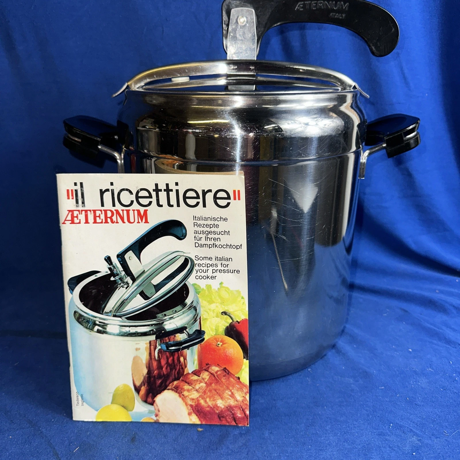 Aeternum Inox 18/10 Stainless Steel 4qt Pressure Cooker w/ Lid Made In Italy