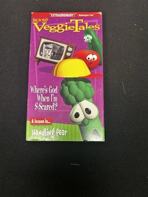 Vintage VeggieTales VHS Where's God When I'm Scared 1993 Big Idea Animated Kids