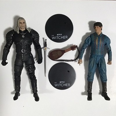 The Witcher Netflix Lot - Geralt & Jaskier  7'' Action Figure Lot of 2 McFarlane