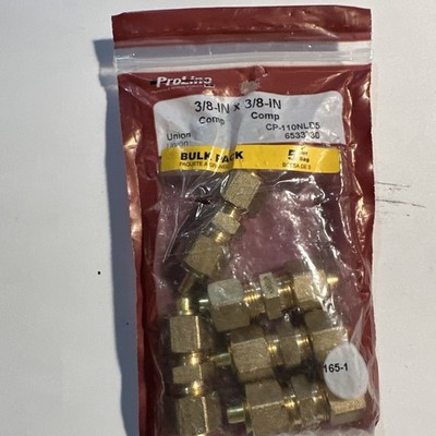 Proline Series ( 5 PACK) 3/8 Comp X 3/8 Comp Unión Compresión Fittings New(102)